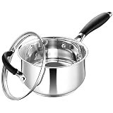 Healthy Material - Crafted with high quality stainless steel with no any coatings, Free lead&cadmium, Prevents harmful chemical leaching even at high temperatures, Perfect for heating formula, milk, and creamy sauces,cooking small portions of food Tr...
