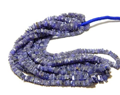 Perles tanzanite heishi 5x4mm fil de pierre naturelle pour bijoux diy