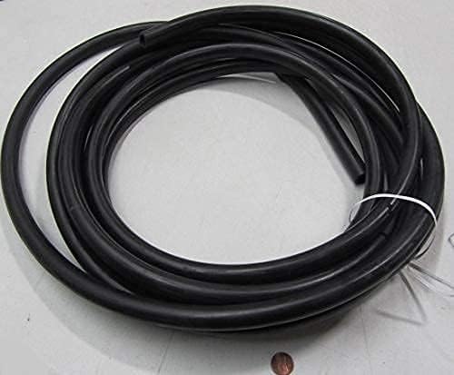 Acid Resistant Black Neoprene Round Tubing 80A .750" (3/4") OD x .500" (1/2") ID x 100 Ft. Length 1 Roll