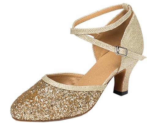 Sandales compensées femme or talon gold 6cm chaussures été 36.5 EU