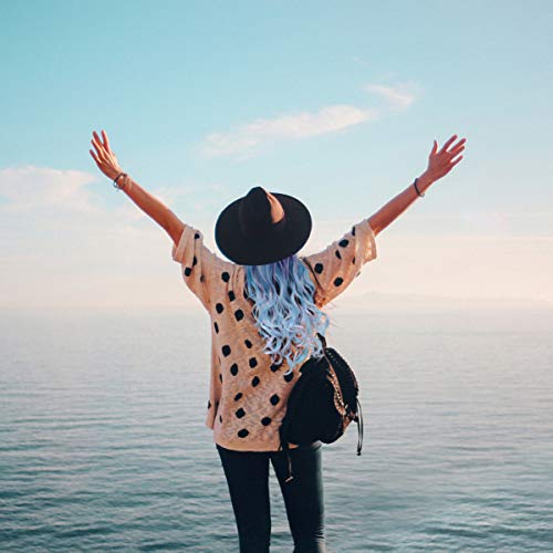 PIXNOR Peruca Feminina E Feminina Azul Rosa Gradiente Longo Ondulado Anime Cosplay Peruca Lolita Fan