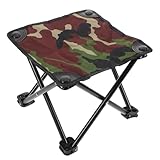 Happyyami Taburete Plegable de Acero Resistente con Tubo de Tela Oxford para Jardín Taburete Portátil para Cazar Acampar Y Pescar