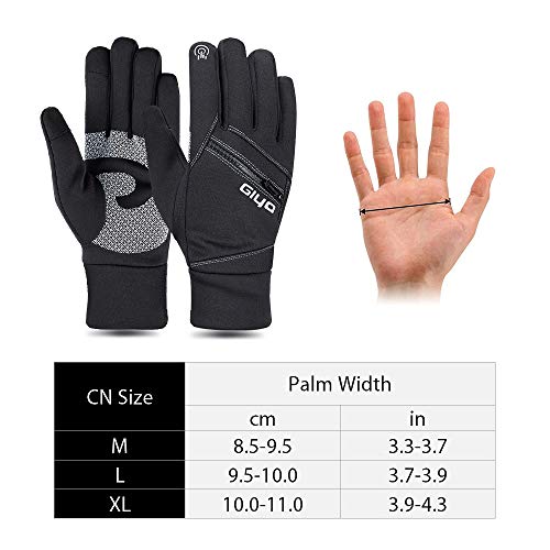 Luvas esportivas, Andoer Luvas de ciclismo de inverno feminino e masculino Luvas quentes com tela se