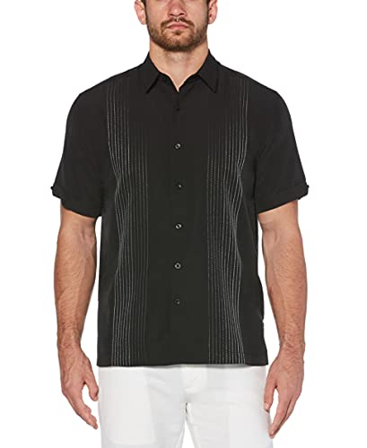 Cubavera Men's Striped Panel Dobby Short Sleeve Button-Down Shirt (Size Small - 5X Big & Tall)4