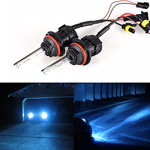 Troniz HB5 9007 Bi-Xenon HID Bulbs 35W Super Bright Dual Hi/Lo Headlight Bulb Replacement, 10000K Deep Blue, Pack of 2