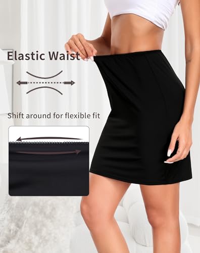 Image of Vlazom Women's Half Slip for Under Dress Short Petticoat Above Knee Under Slips for Women Under Dresses Size S-XXL