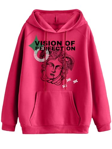 Image of Veirdo Cotton Fleece Regular Fit Full Sleeve Hooded Sweatshirt Front and Back Graphic Printed Jumper Hoodie for Men