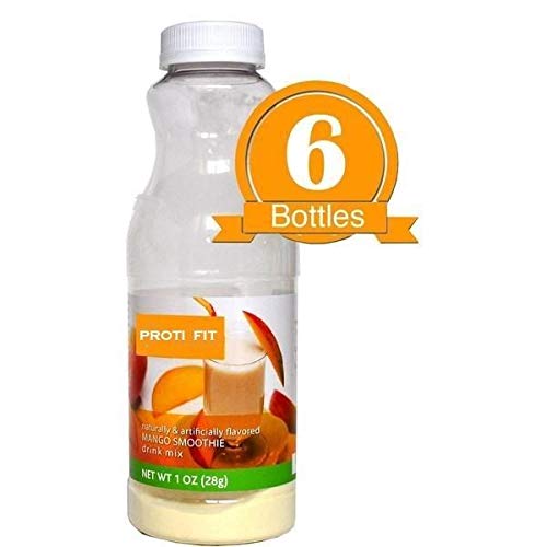 6 Bottle Pack - Proti Max- Mango Smoothie - for Hunger Control - for Any Diet and Weight Loss Program - 20 Grams of Protein - by Proti Fit