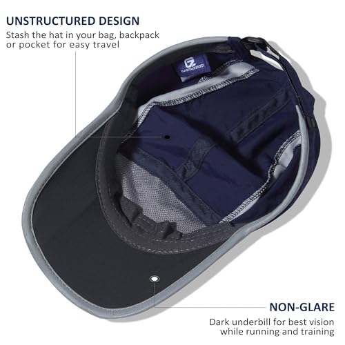 Image of GADIEMKENSD Reflective Folding Outdoor Hat Unstructured Design UPF 50+ Sun Protection Sport Hats for Womens and Mens