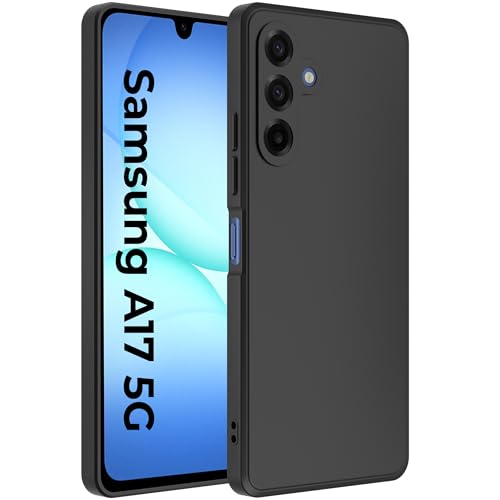 Image of A rtistque Back Cover Case for Samsung Galaxy A17 5G / Galaxy F17 / Galaxy M17 5G With Camera Protection | Shockproof TPU|Stylish Protective Design|Slim Fit|Ultra Matte| Samsung A17 Back Cover - Black