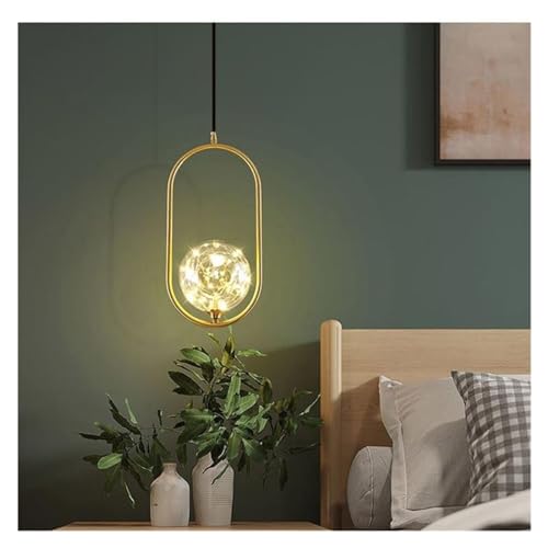 Suspension de chevet longue ligne dorée pour illuminer vos lectures du soir