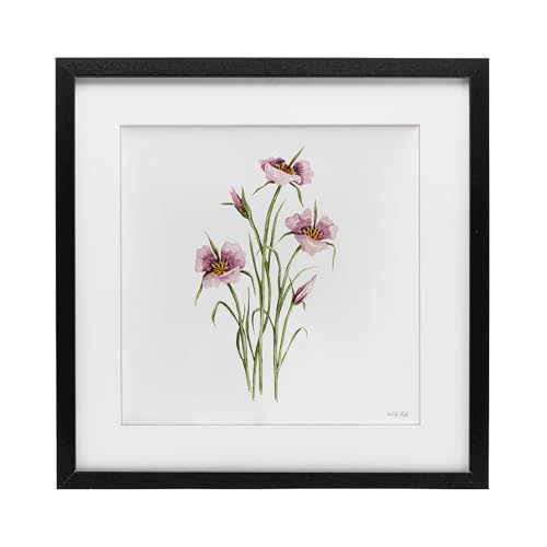 Stupell Industries Impresión enmarcada de color blanco botánico de mariposa fucsia bajo vidrio, diseño de Cindy Jacobs, 40,6 x 40,6 cm