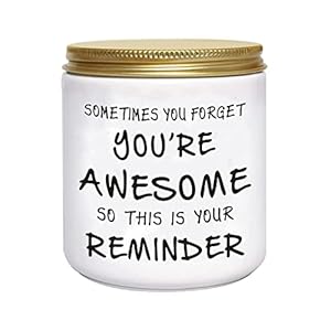 Candles Gifts for Women Inspirational Unique Mothers Day Christmas Birthday Gift for Her Sister Best Friend Wife Girlfriend Stocking Stuffers for Adults Women Lavender Scented Candle You are Awesome