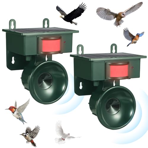 2026 Solar Ultrasonic Bird Repellent (2-Pack)