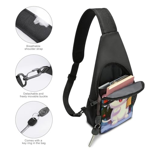 Mochila deportiva bolsa crossbody Blanca tipo sling miniatura 4