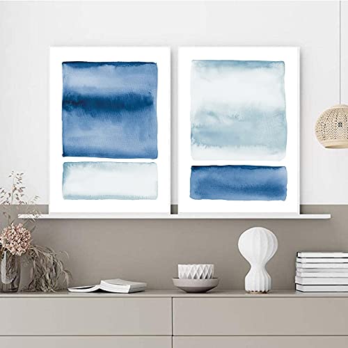 PUYIQARE Blue Watercolor Abstract Painting Wall Pictures Ocean Coastal Wall Art Canvas Print Nordic Posters Living Room Wall Decor Unframed - Image 5