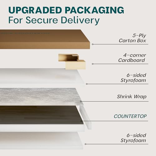 Bme Hevea Solid Wood Butcher Block Countertop in Walnut, Walnut Butcher Block Table Top with UV Finish for DIY Washer Dryer/Island/Kitchen Countertop, 5ft L x 36"W, 1.5in Thick - Image 4