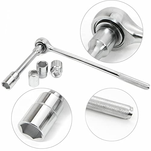 Tonynol 3/4 Inch Drive Socket Wrench Sets, 21-Piece, 6-Point, Cr-V Steel Sockets With Adapters And Ratchet Handle, Flex-Head Breaker Bar (6 Piont) #TOP3