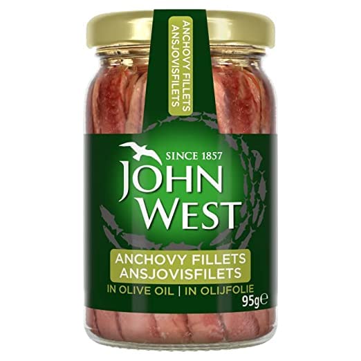 John West Anchovy Fillets, 95g (Drained) 50 G