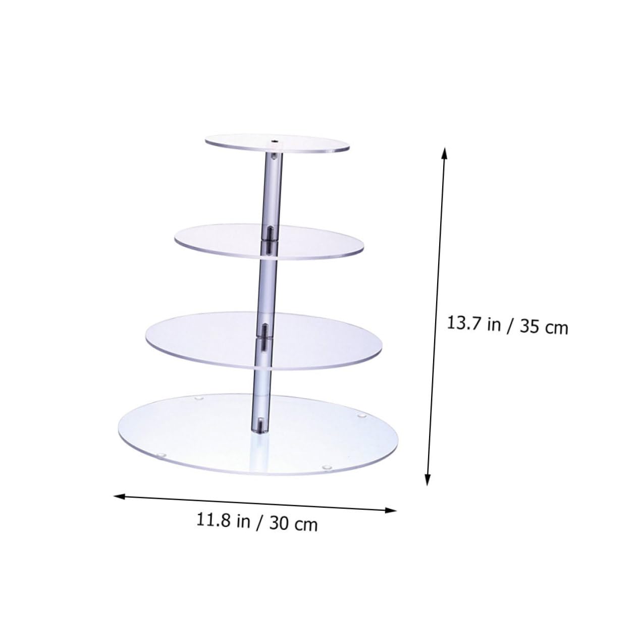HOLIDYOYO 1pc Cake Stand Cupcake Tower Stand Dessert Display Stand Fruit Platter Tiered Serving Tray Platters Dessert Tower Cupcake Display Stand 4 Tier Serving Tray Stand Fruitcakes Acrylic