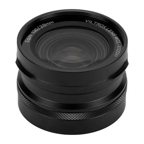 VILTROX WCL-X100 VI,Lentille de Conversion Grand-Angle 0,8X - Objectif à Reconnaissance Automatique pour Fujifilm X100VI X100V X100F,Noir