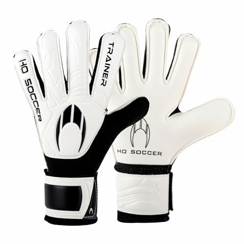 HO Soccer Trainer Pursuit FL White Guantes de Portero, Unisex Adultos, Blanco/Negro, 7