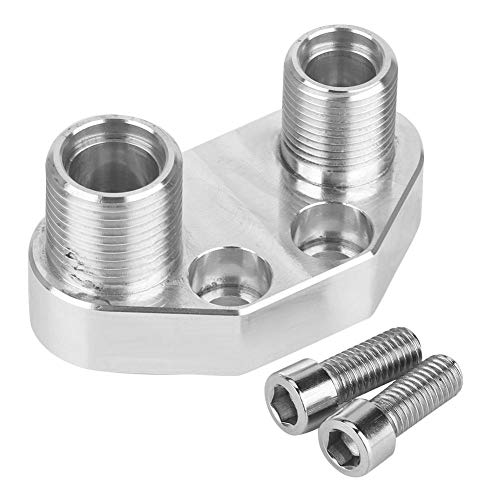 AC Compressor Adapter,8AN/-10AN Fitting (3/4-16 and 7/8-14 Threads) AC Compressor Adapter Fitting Polished Finish Fit for SD7B10 7176
