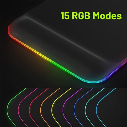 Archer Tech Lab Quiver 200 Gel Mouse Pad, Ergonomic Gaming Mousepad Memory Foam Cushion Wrist Support to Relief Pain, 15 RGB Modes Plug & Play,... - Image 3