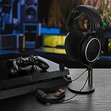 Geekria QuickFit Boom Mic Headphones Cable for Gaming & Meeting, Compatible with Sennheiser HD598, HD598 SE, 2.5mm Jack Replacement Cord with Boom Microphone and Volume/Mute Control (Black 5.6FT)