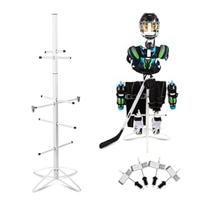 Hockey Gear Drying Rack Hockey Drying Rack Metal Sports Gear Storage Dry Rack for Drying and Storing Adult and Child Sports Equipment Hockey Equipment Drying Rack-4 Additional Hanging Clips