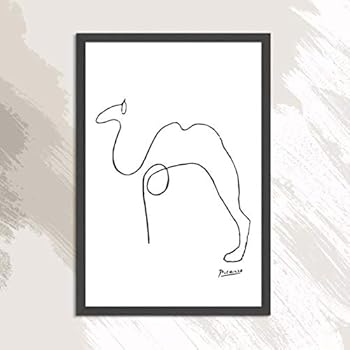 Qingrenjie Wandkunst Bild Graffiti Kurze Striche Tier Zusammenfassung Pablo Picasso Tiere Olgemalde Minimalist Living Kinderzimmer Kamel 40x60cm Ohne Rahmen Amazon De Kuche Haushalt