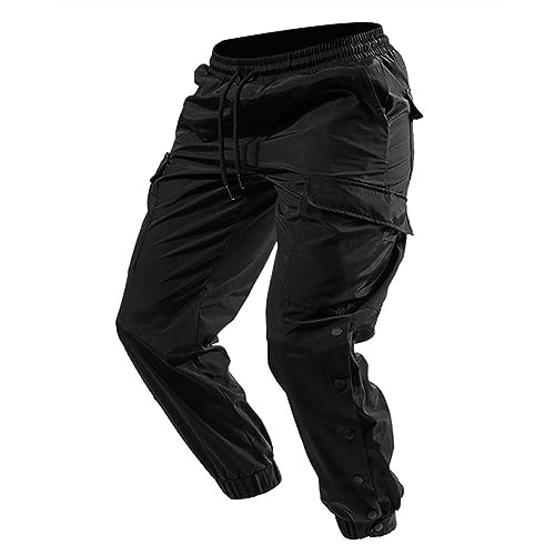 Pantalon cargo homme hiver jogging de travail bleu slim