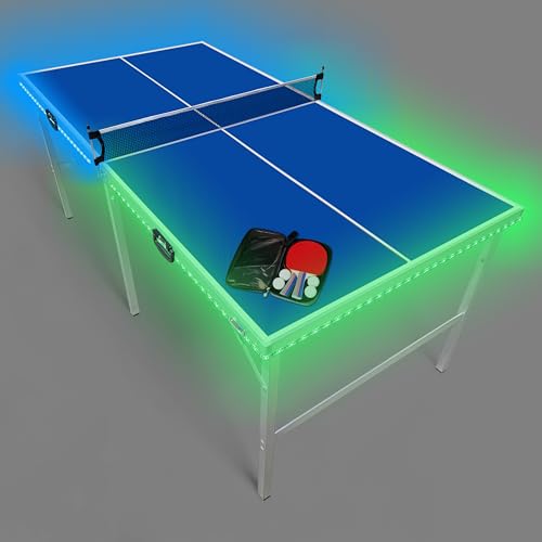 PartyLife Blue 6 ft x 3 ft Ping Pong Table Tennis Table