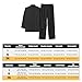 Lawnrden Martial Arts Pants, Kung Fu Uniform, Breathable Cotton Martial Arts Pants and Long Sleeved Shirt Chinese Traditional Tai Chi Uniform with Standing Collar and Buckle, for Unisex, 2XL