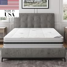 Ottomanson Queen 12" Hybrid Mattress - Meditation Antistatic Quilted Cover - Made in USA - Firm Support - Individually Pocketed Coils & CertiPUR-US Foam - Fiberglass-Free - Bed in a Box