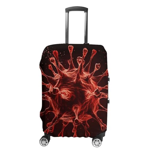 Elastic Luggage Cover Protector Red Shape Washable Suitcase Sleeve Durable Travel Suitcase Case Cover with Zipper Openings Fits 19-32 Inch Luggage (L)