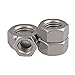 4Pcs Silver M10 x 1.25 mm Pitch Stainless Steel Left Hand Thread Hex Nut Metric Thread Handle Nuts Fasteners for Woodworking, Fasteners of Furniture and Bed Industry, Equipment Industrial