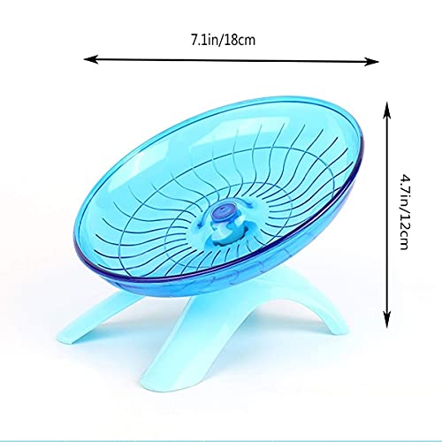 Qielie Hamster Flying Saucer Silent Running Wheel Quiet Hamster Exercise Wheel For Hamsters, Gerbils, Mice, Hedgehog And Other Small Pets . (Blue) #TOP1