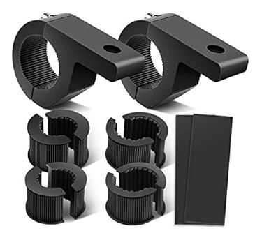 AMAZON - Nilight – 90027B 2PCS LED Light Bar Horizontal Bar Clamp Mounting Kit Fit on 0.75″ 1″ 1.25″ Bull Bars Roof Racks Roll Cages for ATV UTV and Trucks, 2 Years Warranty