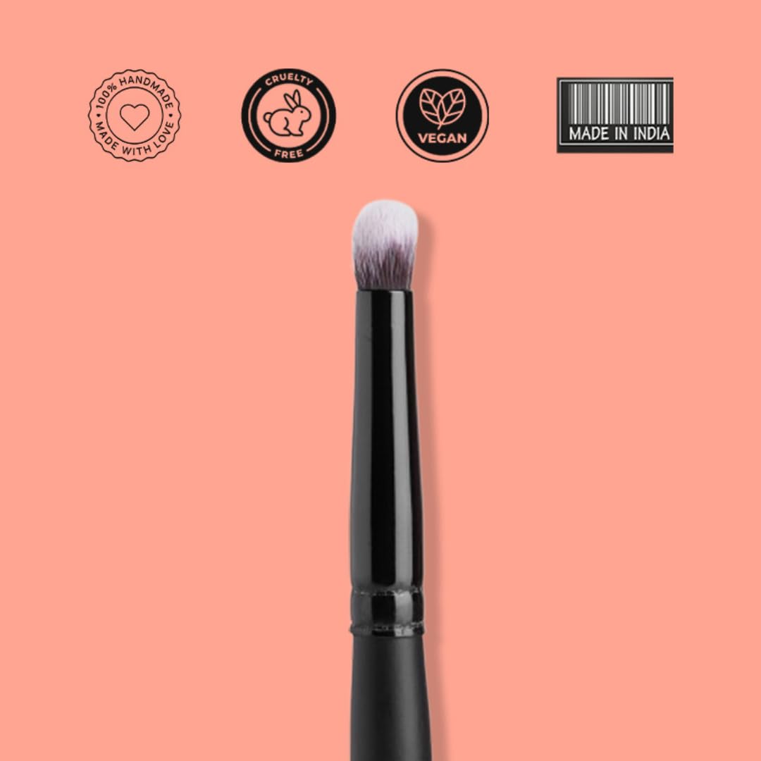 Cuffs N Lashes Pencil Brush E006 | Precision Eye Makeup Brush for Smudging &Detailing | Ultra Soft Bristles | Professional Eye Brush | Handmade in India | Cruelty-Free - Image 4 thumbnail