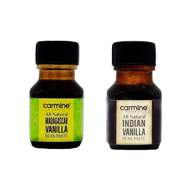 Carmine County Combo of 2 All Natural Pastes | Indian Vanilla Bean Paste and Madagascar Vanilla Bean Paste 25 g each (B0BSDL2N3G) Amazon Price History, Amazon Price Tracker