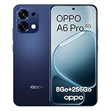 OPPO A6 Pro 5G 8 Go + 256 Go, Smartphone d�bloqu� avec IA, �cran AMOLED 120 Hz de 6,57 Pouces, cam�ra AI 50+16 MP, Batterie 6500 mAh, IP69, Charge Rapide SUPERVOOC 80 W, Stellar Black
