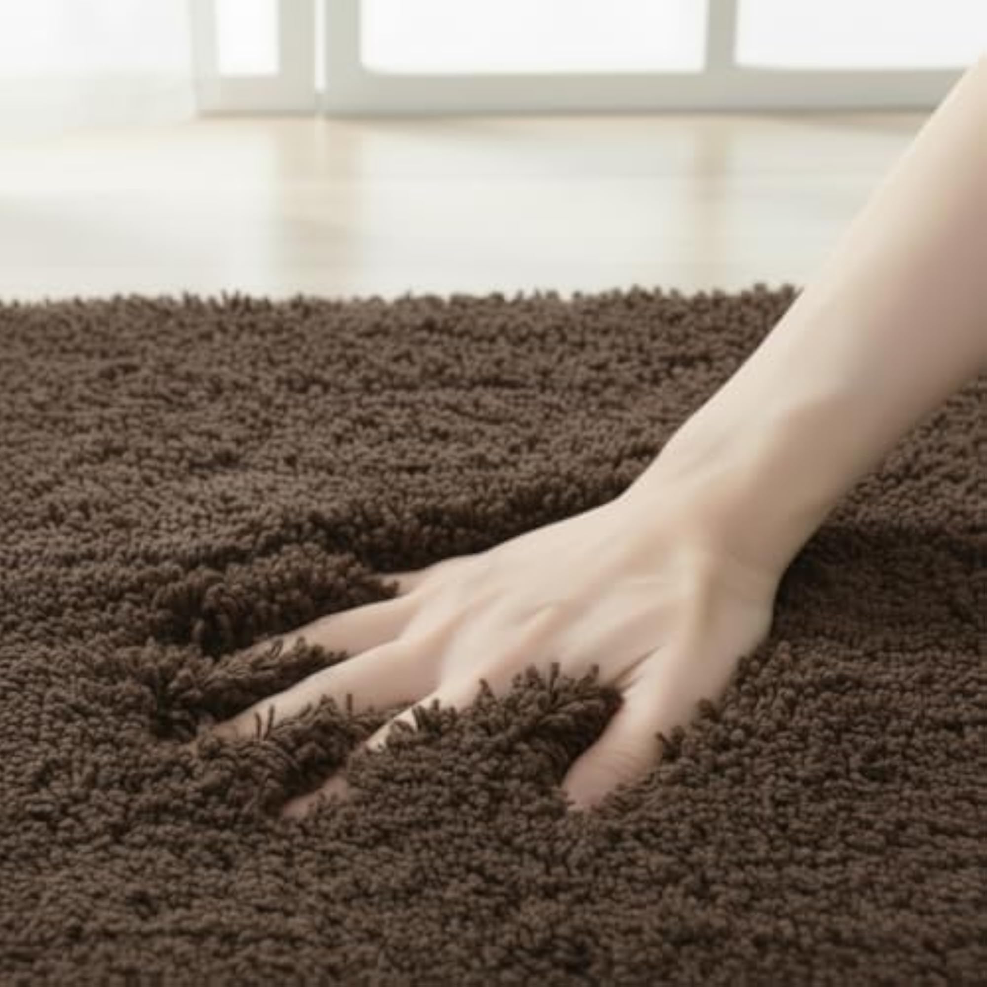Pack of 2 Premium Microfiber Door Mats, Brown