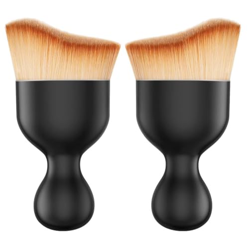 DOETYD Lot de 2 brosses douces de nettoyage pour intérieur de voiture, multifonction, sans rayures, pour enlever la poussière et les cendres, brosses à poils souples pour climatiseur, tableau de bord,