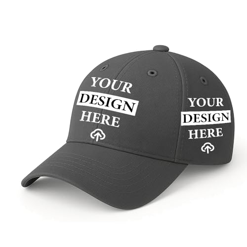 Image of AMAZON BRAND - ANARVA Personalized Premium Custom Cotton Cap | Design Your Own Baseball Cap with Logo, Name or Image | Free Size Unisex Adjustable Casual Hat for Men & Women