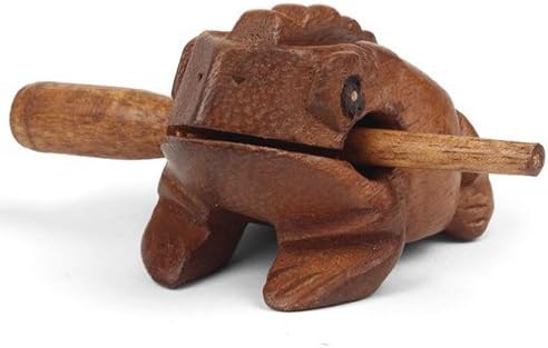 Mini Wooden Croaking Frog Güiro - Fair Trade Percussion Instrument - Fun for all Ages.