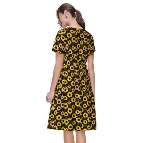 Robe d'été décontractée ample pour masquer les rondeurs avec style floral - 5