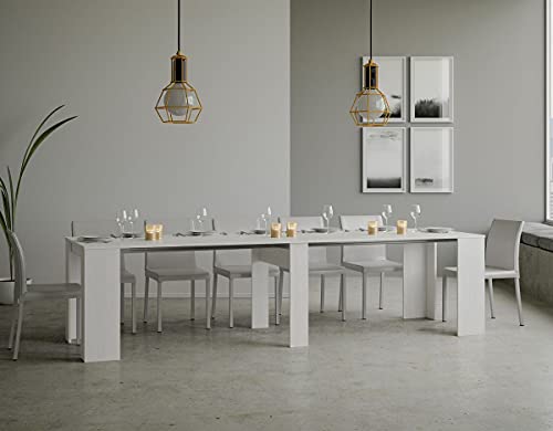 Consola Itamoby Blanco Fresno mesa de comedor para salones pequeños 5