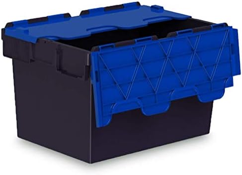 Totebox 10x 56 Litre Storage Box/Attached Lid Container (60 X 40 X 32 Cm) (White - View #12