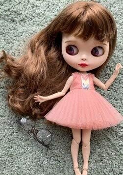 Amazon Tenasaku1個新ブライス人形服かわいいバブルドレス紗スカートブライスためob241 6人形の服アクセサリー Watermelonred ワインサイズ フィギュア ドール 通販